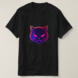 Camiseta Gato enojado: Neon T-shirt Art