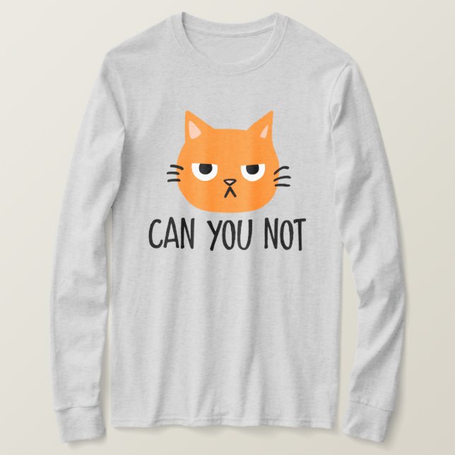 Camiseta Gato enojado NO PUEDE SER gracioso (Anverso del diseño)