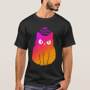 Camiseta Gato enojado sin contacto táctil