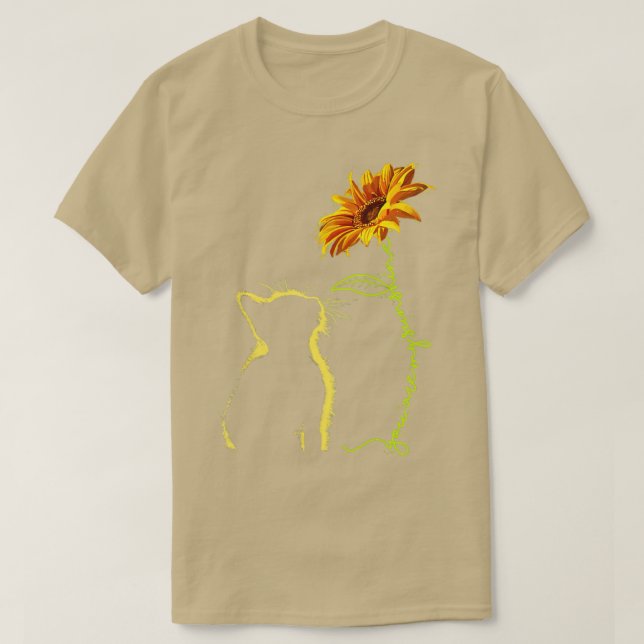 Camiseta Gato eres mi brillo Sunflower Cat Amantes Regalos (Diseño del anverso)