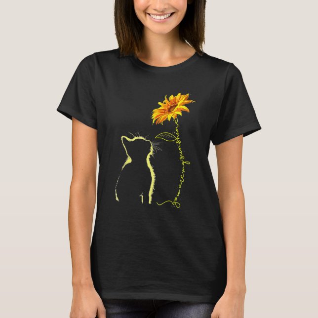 Camiseta Gato, eres mi Mascota de girasoles rescatado (Anverso)