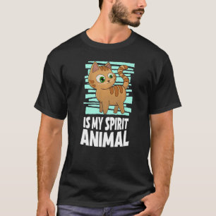 Camiseta Gato es mi animal espiritual amo gato maúllo gatit