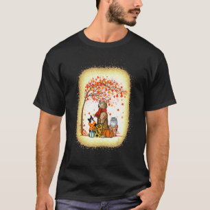 Camiseta Gato Es Otoño Todos Calabaza Otoño Halloween Gato 