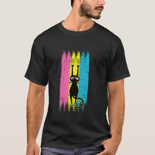 Camiseta Gato Escrachando Pansexual Orgullo Gatito Gatito L