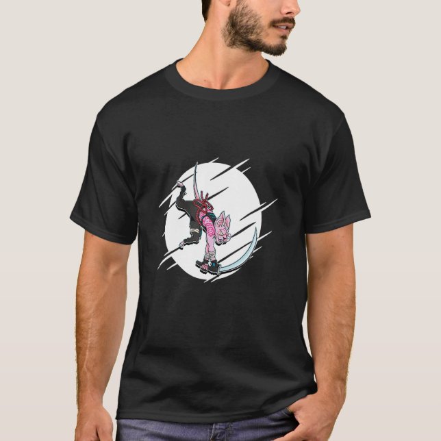 Camiseta gato esfinge guerrero samurái (Anverso)