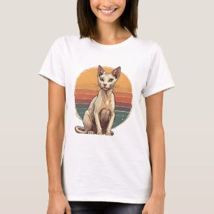 Camiseta Gato Esfinge Vintage Madre Arte Retro