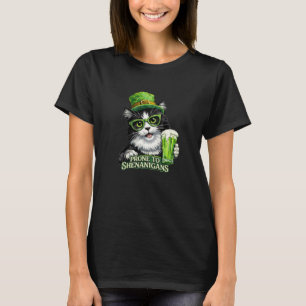Camiseta Gato esmoquin cerveza Día de San Patricio Propenso