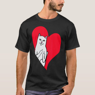 Camiseta Gato esmoquin corazón de San Valentín para gatito