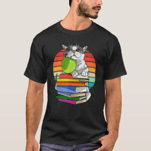 Camiseta Gato esmoquin  De vuelta al cole ratón de bibliote