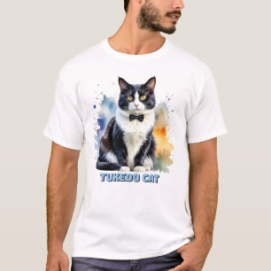 Camiseta Gato Esmoquin Elegante