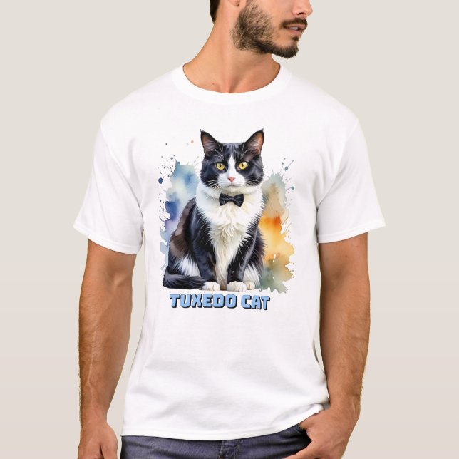 Camiseta Gato Esmoquin Elegante (Anverso)