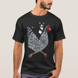 Camiseta Gato esmoquin en un meme de pollo