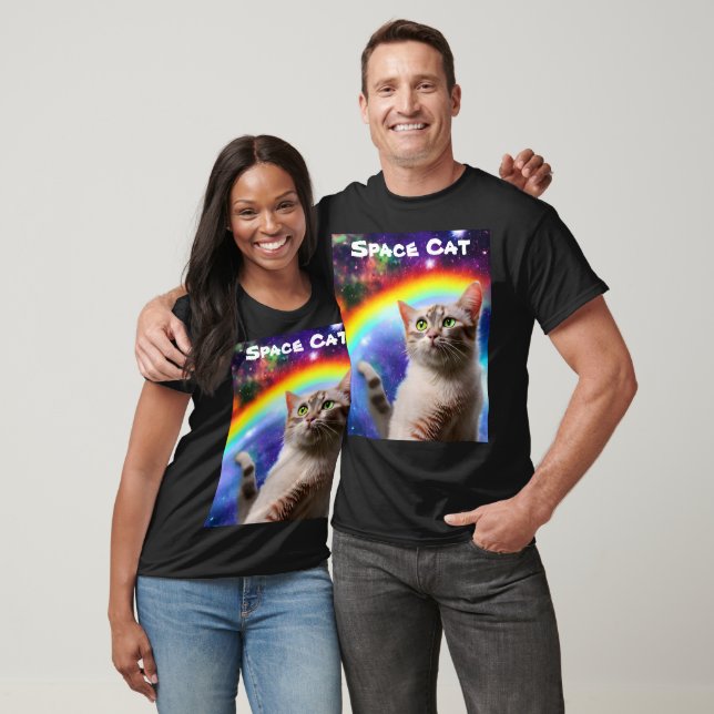Camiseta Gato Espacial (Unisexo)