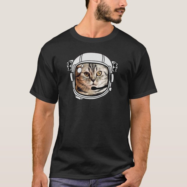 Camiseta Gato espacial (Anverso)