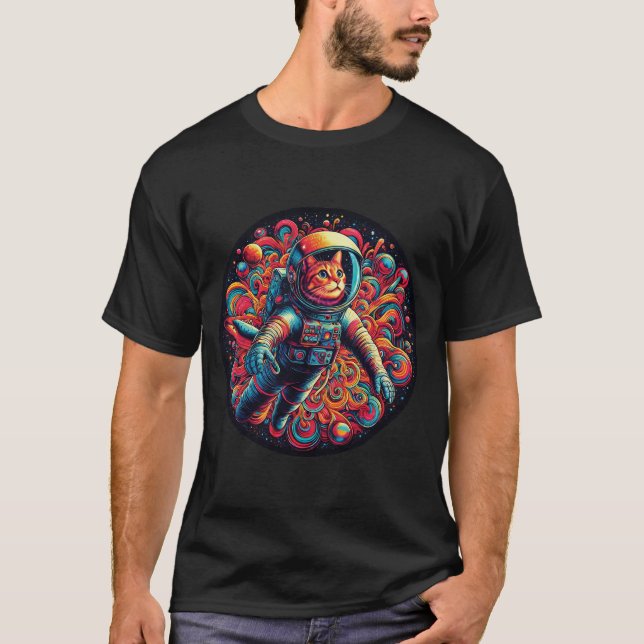 Camiseta Gato espacial (Anverso)