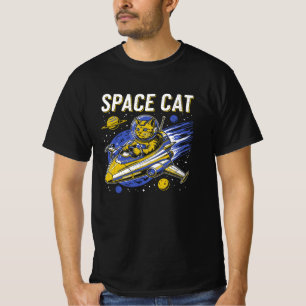 Camiseta Gato espacial