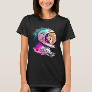 Camiseta Gato espacial aesthetic Vaporwave 80 90 astronauta