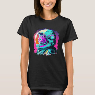 Camiseta Gato espacial aesthetic vaporwave 80s 90s astronau