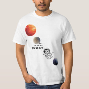 Camiseta Gato espacial astronauta lindo flotando en la gala