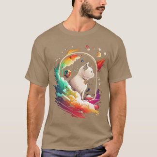 Camiseta Gato espacial en retro de Gato Galay