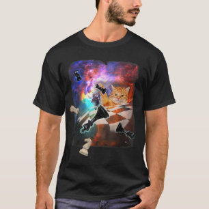 Camiseta Gato espacial Galaxia tablón de ajedrez Set Pieces