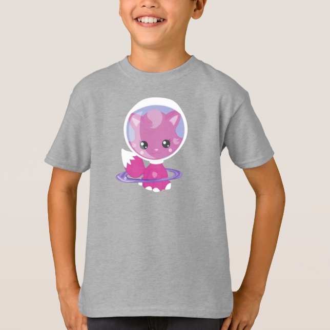 Camiseta Gato espacial, gato lindo, espacio, cosmonauta, as (Anverso)