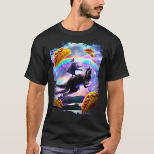Camiseta Gato espacial láser en Unicornio Dinosaurio Arcoír