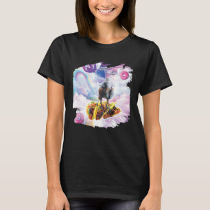 Camiseta Gato Espacial Montando Unicornio Lobo Taco & Donut
