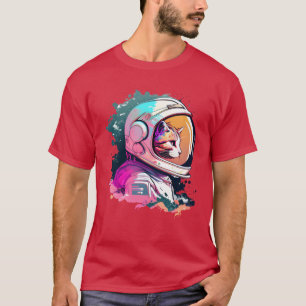 Camiseta Gato espacial Vaporwave estético astronauta 80s 90