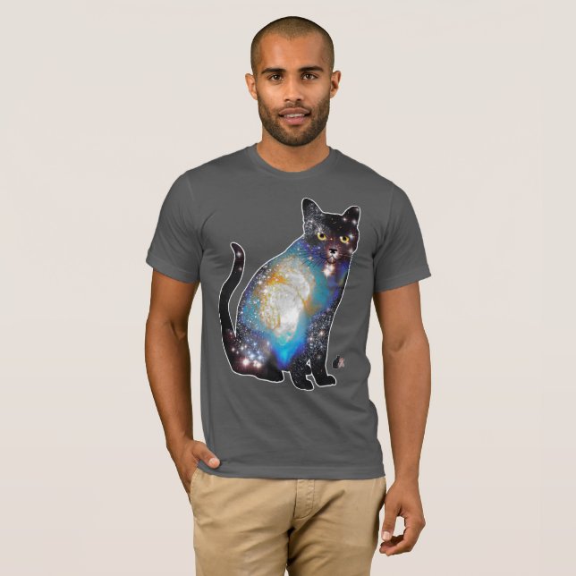 Camiseta Gato Espacio Cosmos (Anverso completo)