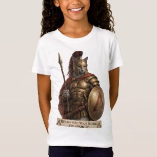 Camiseta Gato Espartano Azul Ruso