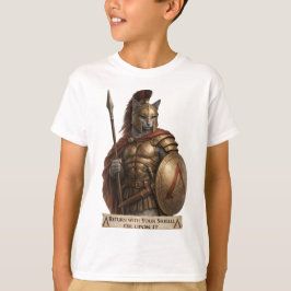 Camiseta Gato Espartano Azul Ruso
