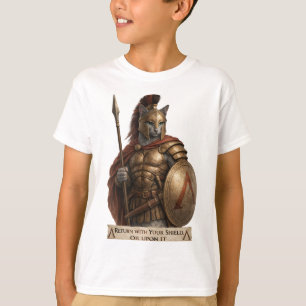 Camiseta Gato Espartano Azul Ruso