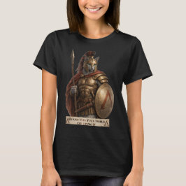 Camiseta Gato Espartano Azul Ruso