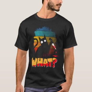 Camiseta Gato espeluznante con cuchillo manchado de sangre