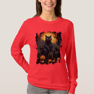 Camiseta Gato espeluznante del buen momento de Meowling