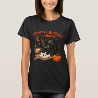Camiseta Gato Espeluznante Horneando Galletas