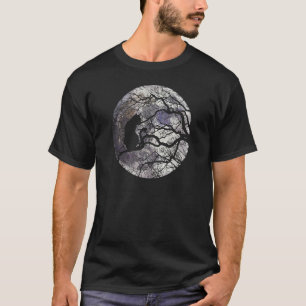 Camiseta Gato espeluznante  Murciélagos y Luna de Halloween