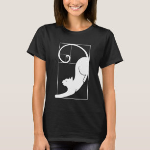 Camiseta Gato espiral de Fibonacci Geometría sagrada Ratio