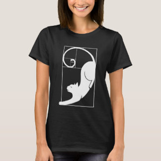 Camiseta Gato espiral de Fibonacci Geometría sagrada Ratio 