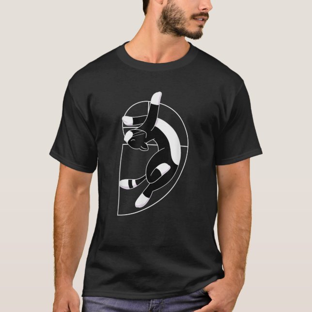 Camiseta Gato espiral fibonacci (Anverso)