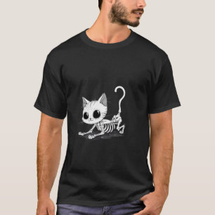 Camiseta Gato esqueleto espeluznante lindo - Halloween