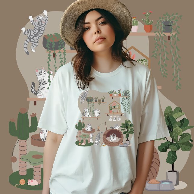 Camiseta Gato estadounidense de Shorthair, jugando en casa  (Subido por el creador)