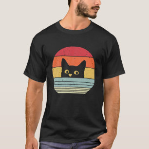 Camiseta Gato. Estilo retro