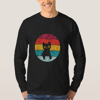 Camiseta Gato Estilo Retro Y Gato Vintage