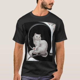 Camiseta gato estilo ukiyo japonés