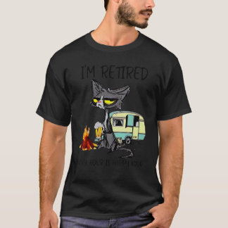 Camiseta Gato Estoy Jubilado Cada Hora Es Hora Feliz  Anima