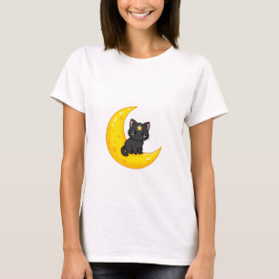 Camiseta Gato Estrella Iluminado por la Luna