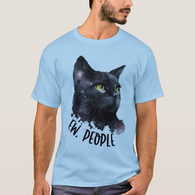 Camiseta Gato "Ew People", regalo de amante de gatos sarcás (Anverso)