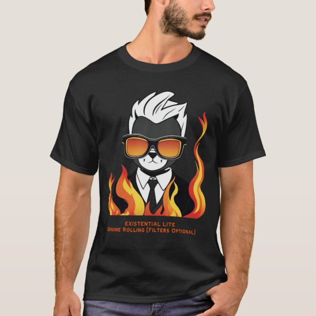 Camiseta Gato EXISTENCIAL LITE (Anverso)